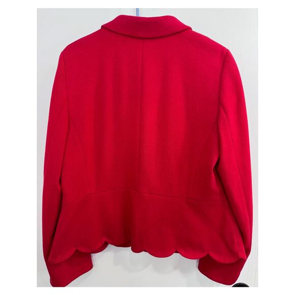 Talbots Red Peplum Red Blazer Women's Size 12 - Picture 3 of 9